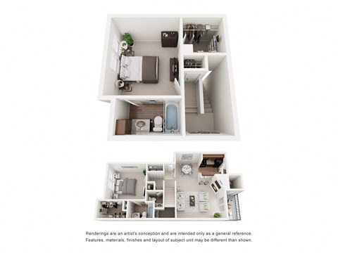 Bradford 2 Bed 2 Bath 1,151 Sq. Ft. Floor Plans at Woodland Hills, Irving, TX